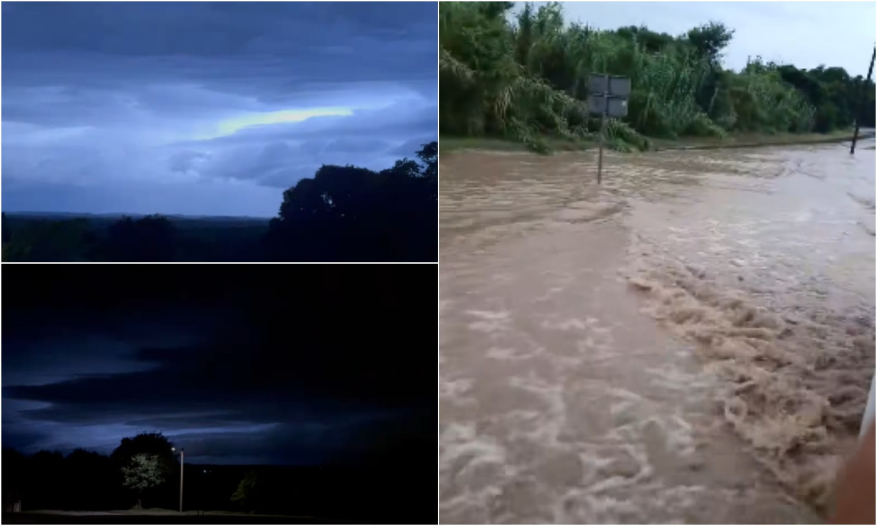 NEZAPAMĆEN PRIZOR: VIŠE OD 2.500 MUNJA PARALO NEBO Bujica vode na ulicama! Da li je Srbija sledeća na udaru? (VIDEO)