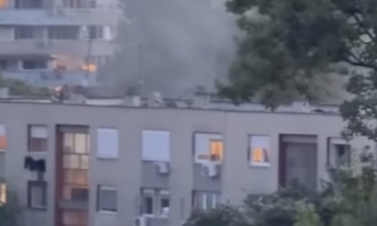 GORI OBJEKAT KOD HALE SPORTOVA Kulja gust dim, odzvanjaju sirene (VIDEO)