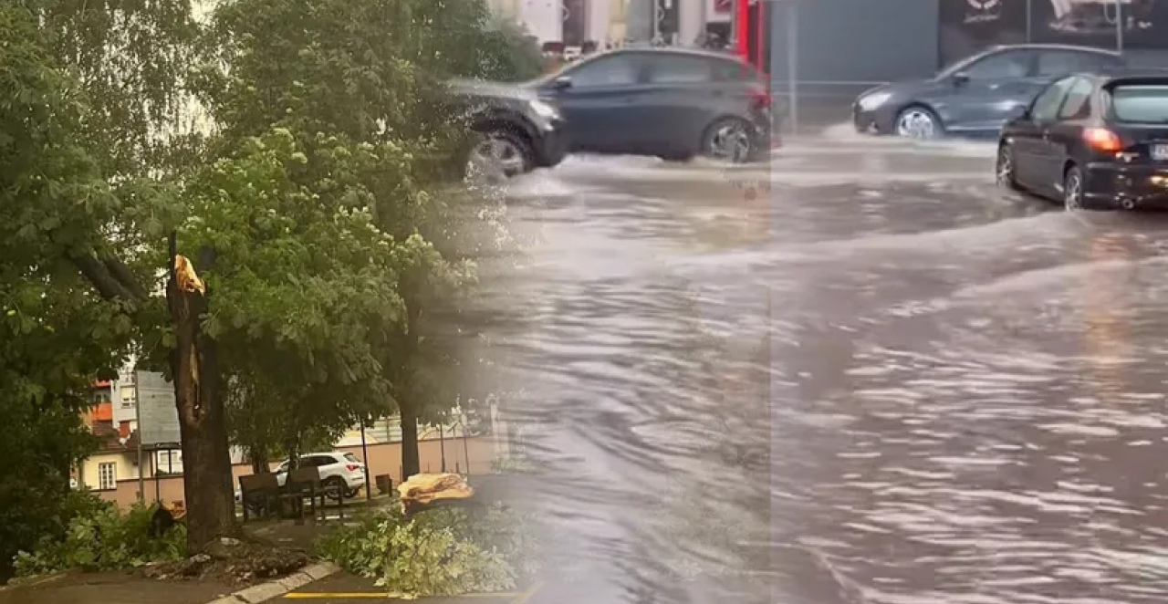U VALJEVU POSLE NEVREMENA STABLA NA ULICI Kolovoz se pretvorio u reke (VIDEO)
