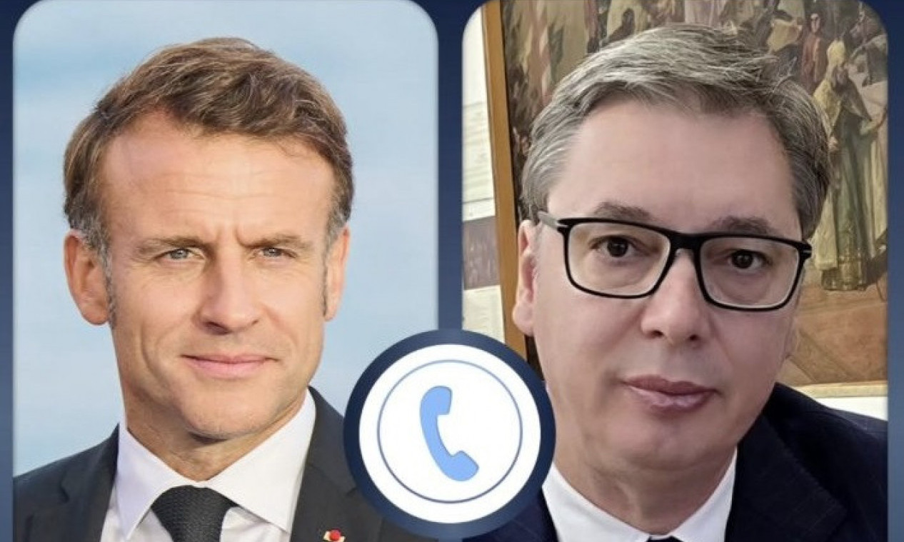 VUČIĆ RAZGOVARAO SA MAKRONOM Zahvalio se na kontinuiranoj podršci koju Francuska pruža Srbiji (FOTO)