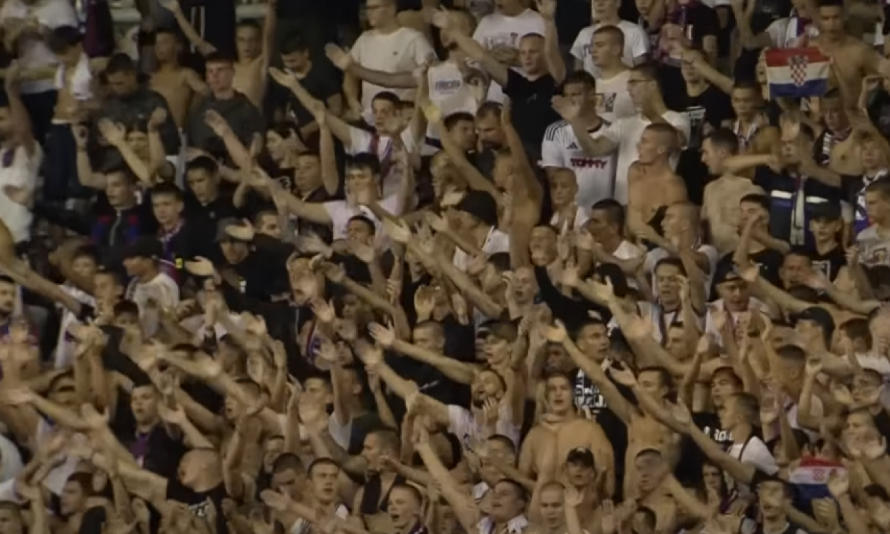 "KIŠA PADA, SRBIJA PROPADA" Sram vas bilo, Hrvati! Pogledajte šta navijači Hajduka pevaju dok Srbi obeležavaju Oluju