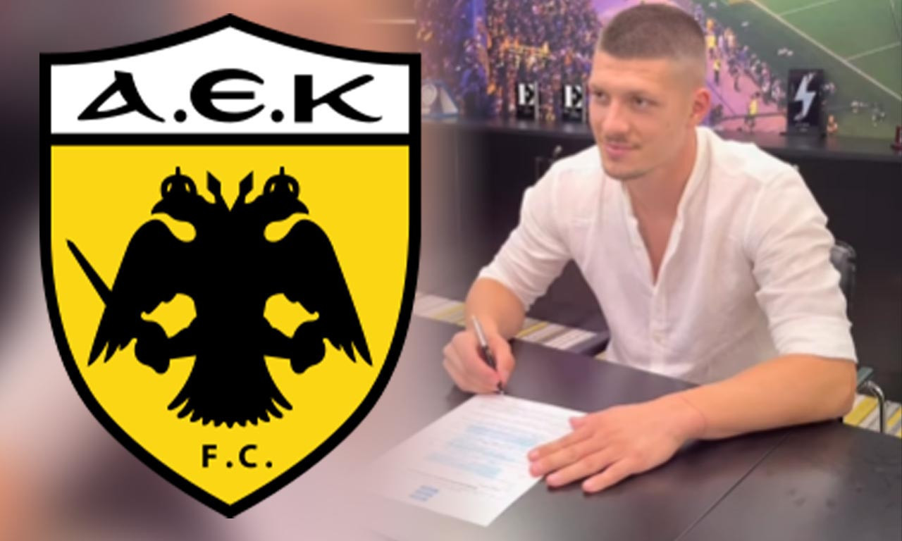 LUKA JOVIĆ ZVANIČNO POTPISAO ZA AEK! Grci mu na ćirilici poželeli dobrodošlicu (FOTO+VIDEO)