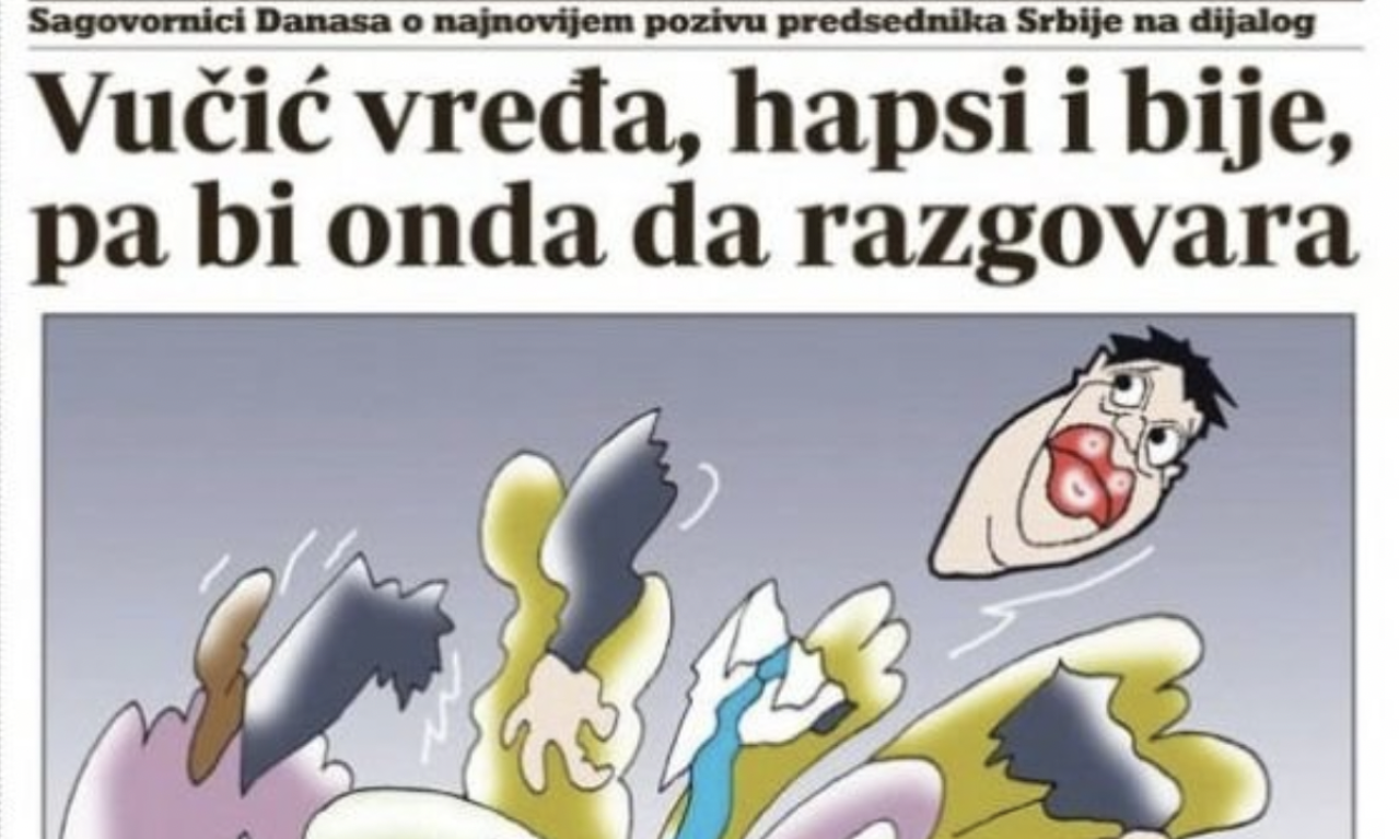 VUČIĆ NASLIKAN RASKOMADAN SA ODSEČENOM GLAVOM Vučević o jezivoj naslovnici opozicionih medija: Pozivaju na smrt! (FOTO)