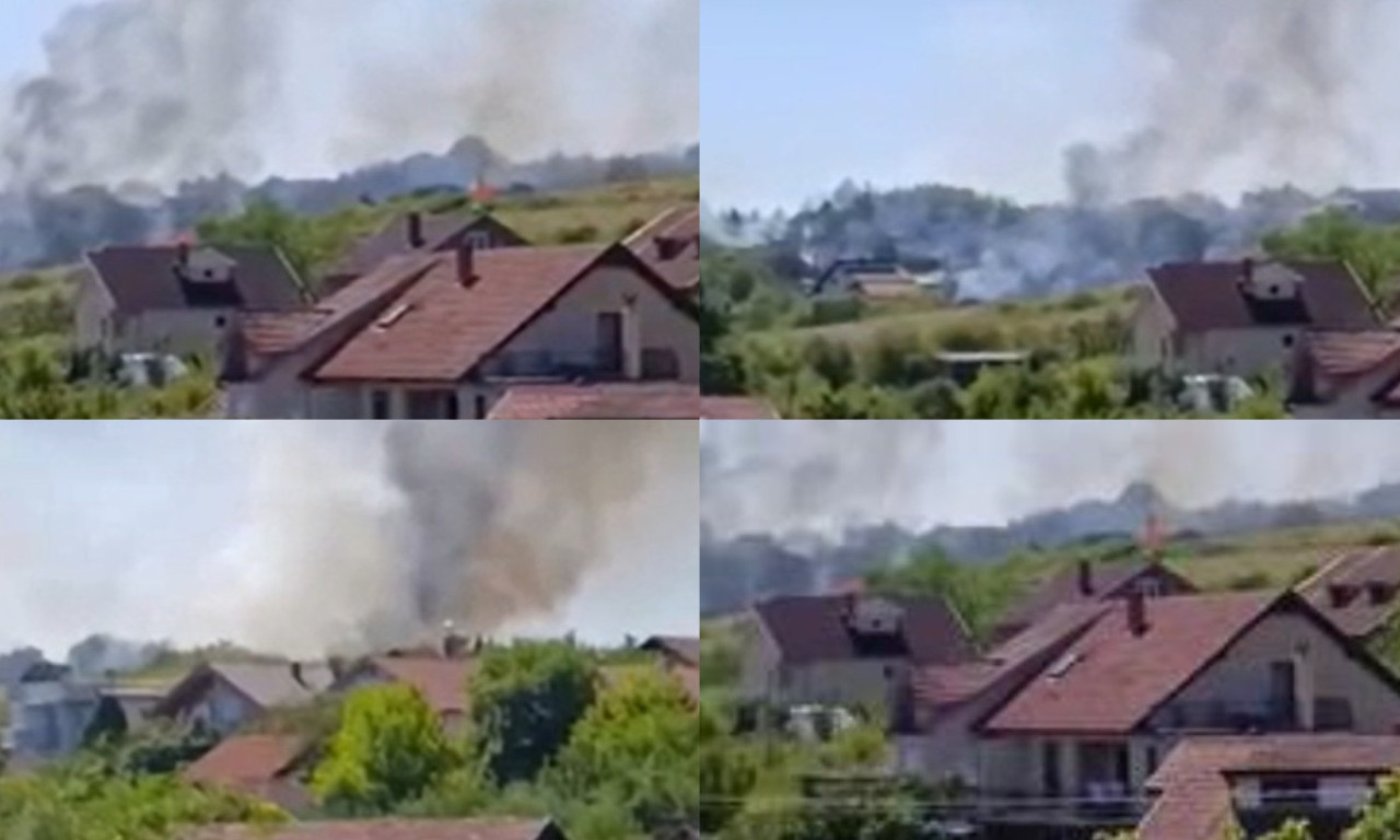 OGROMAN POŽAR GUTA NASELJE U KRUŠEVCU! Vatra stiže do kuća, preti da zahvati i veliku fabriku - građani u panici (VIDEO)