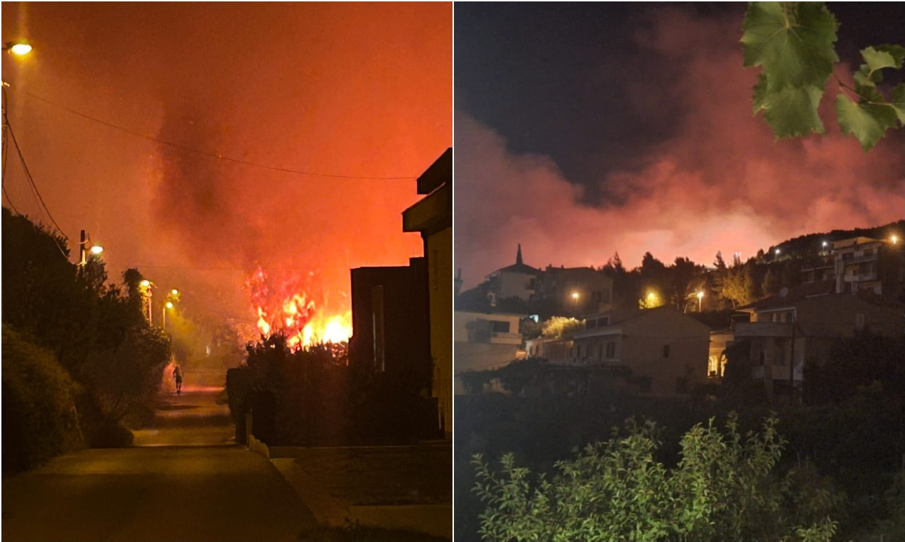 VELIKI POŽAR BUKTI KOD SPLITA Magistrala zatvorena - vatra preti kućama! Više od 150 vatrogasaca na terenu (VIDEO)