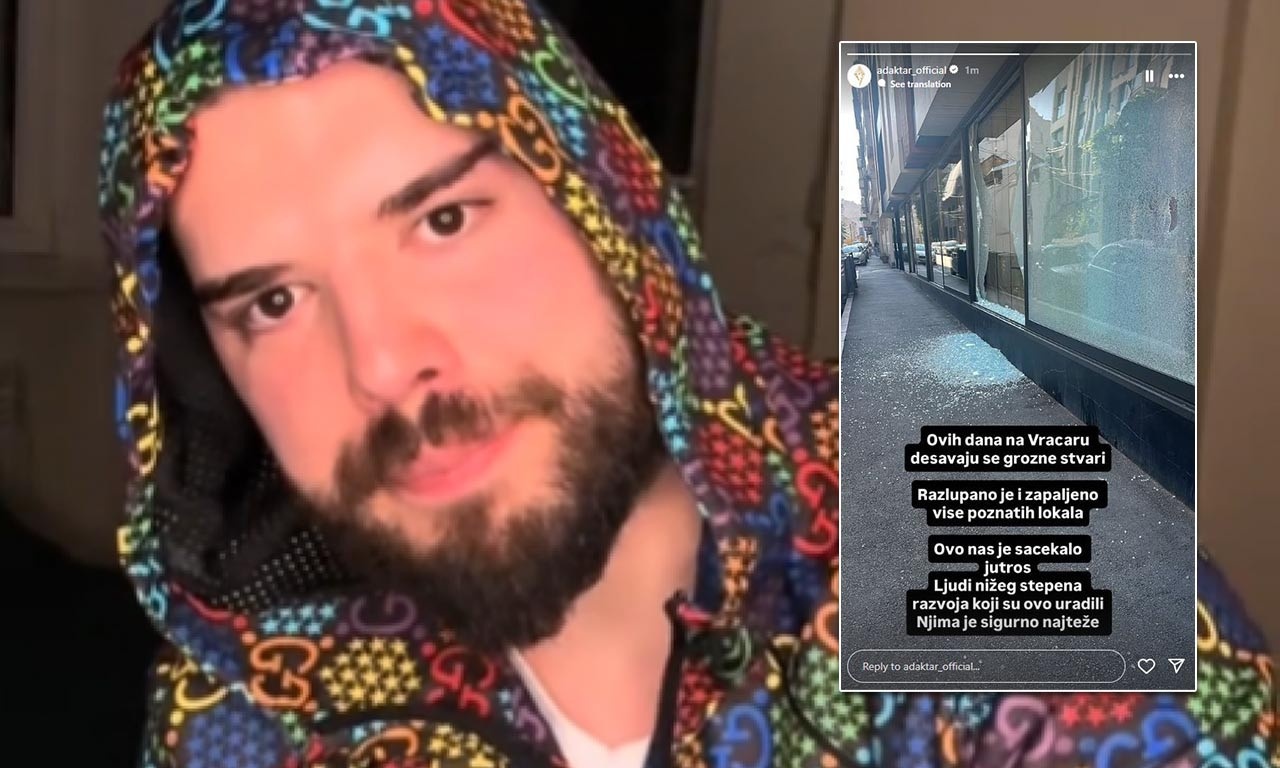 RAZLUPAN SALON ADAMA ADAKTARA NA VRAČARU "Kralj obrva" zatekao haos ispred lokala (FOTO)