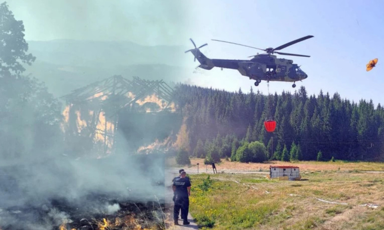 OGROMAN POŽAR KOD KLADOVA! U gašenju učestvuju i dva helikoptera MUP-a: Čaušić krenuo na lice mesta