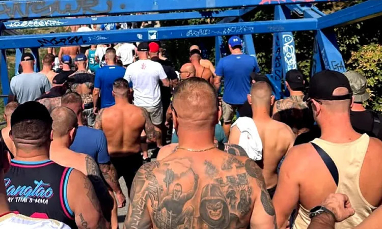 POLJSKI NAVIJAČI LOMILI IZLOGE PO BEOGRADU PRED REVANŠ SA ZVEZDOM! Policija morala da reaguje! (FOTO+VIDEO)