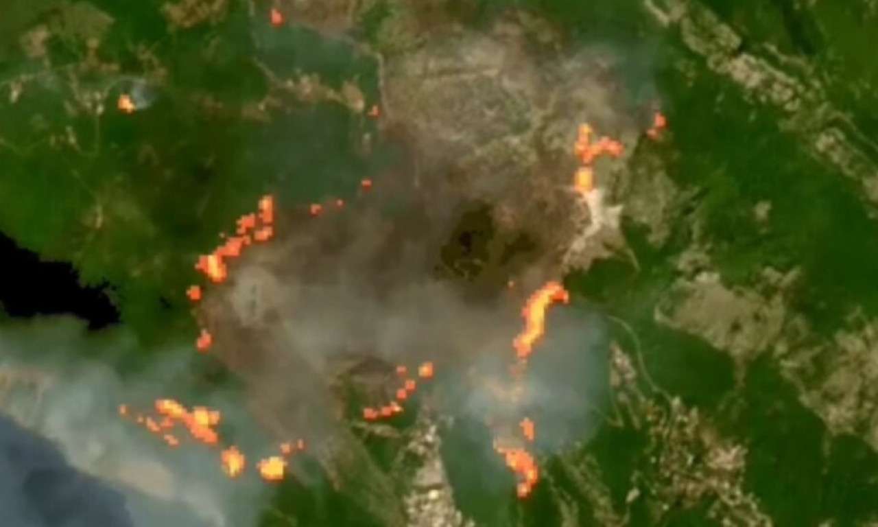 OVAKO IZGLEDAJU POŽARI U CRNOJ GORI IZ SVEMIRA: Objavljeni satelitski snimci
