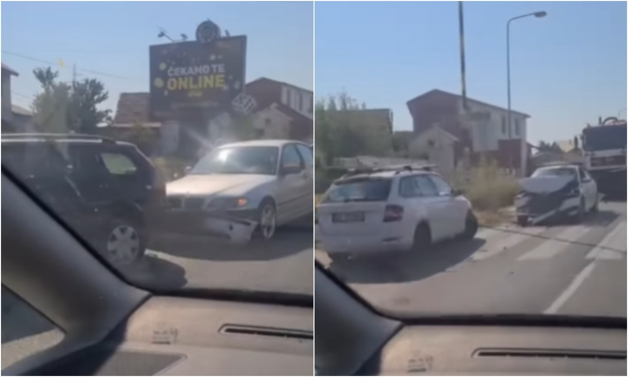 JEDAN ZGUŽVAN, OSTALI RAZLUPANI... Lančani sudar izazvao karambol! Pogledajte scenu u Borči (VIDEO)