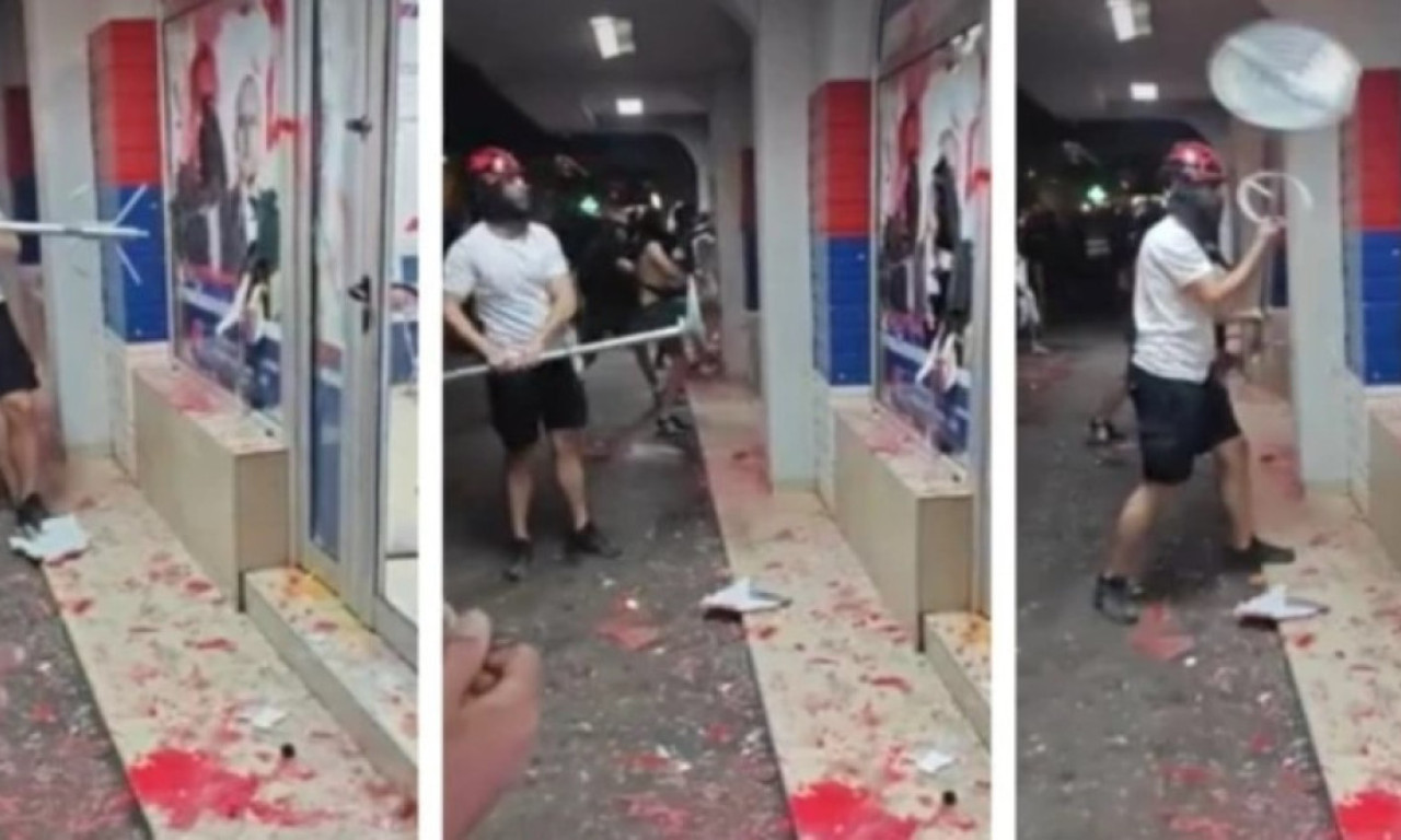 RAZLUPANE PROSTORIJE SNS Blokaderi upali u kancelariju naprednjaka u Novom Sadu (VIDEO)