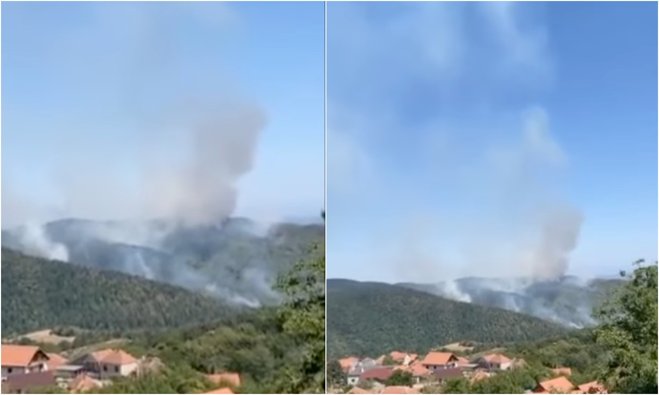 POŽAR U BLIZINI VELIKOG MANASTIRA SE NE ZAUSTAVLJA Angažovani i helikopteri (VIDEO)
