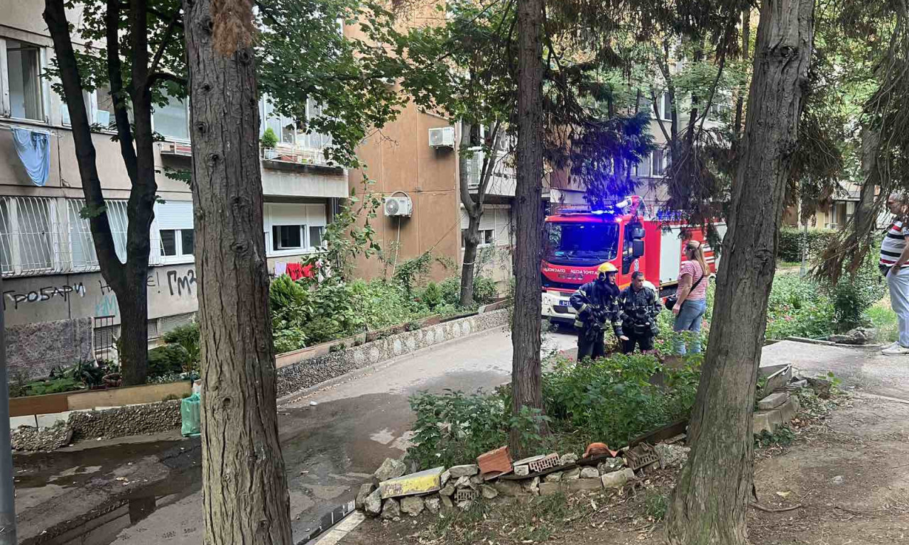 GOREO STAN U ZGRADI NA MEDAKU Sirene odjekivale naseljem, vatrogasci brzo intervenisali (FOTO/VIDEO)