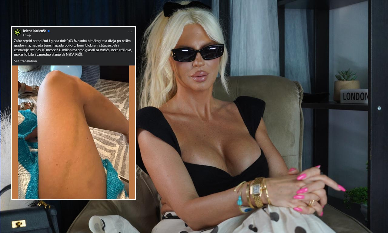 JELENA KARLEUŠA TRAŽI VANREDNO STANJE "Narode, zašto ćutiš? Vučiću, milioni su za tebe, reši to!"