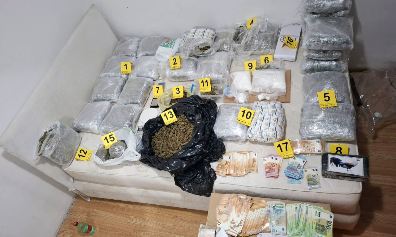 U POLICIJSKOJ AKCIJI ZAPLENJENO 30 KILOGRAMA DROGE Uhapšen muškarac u Beogradu