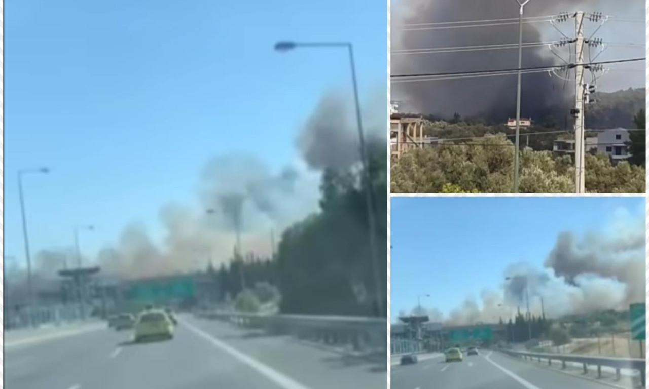 GORI GRČKA, ATIKU GUTA VATRA Dramatični snimci, građanima stiglo hitno upozorenje (VIDEO)