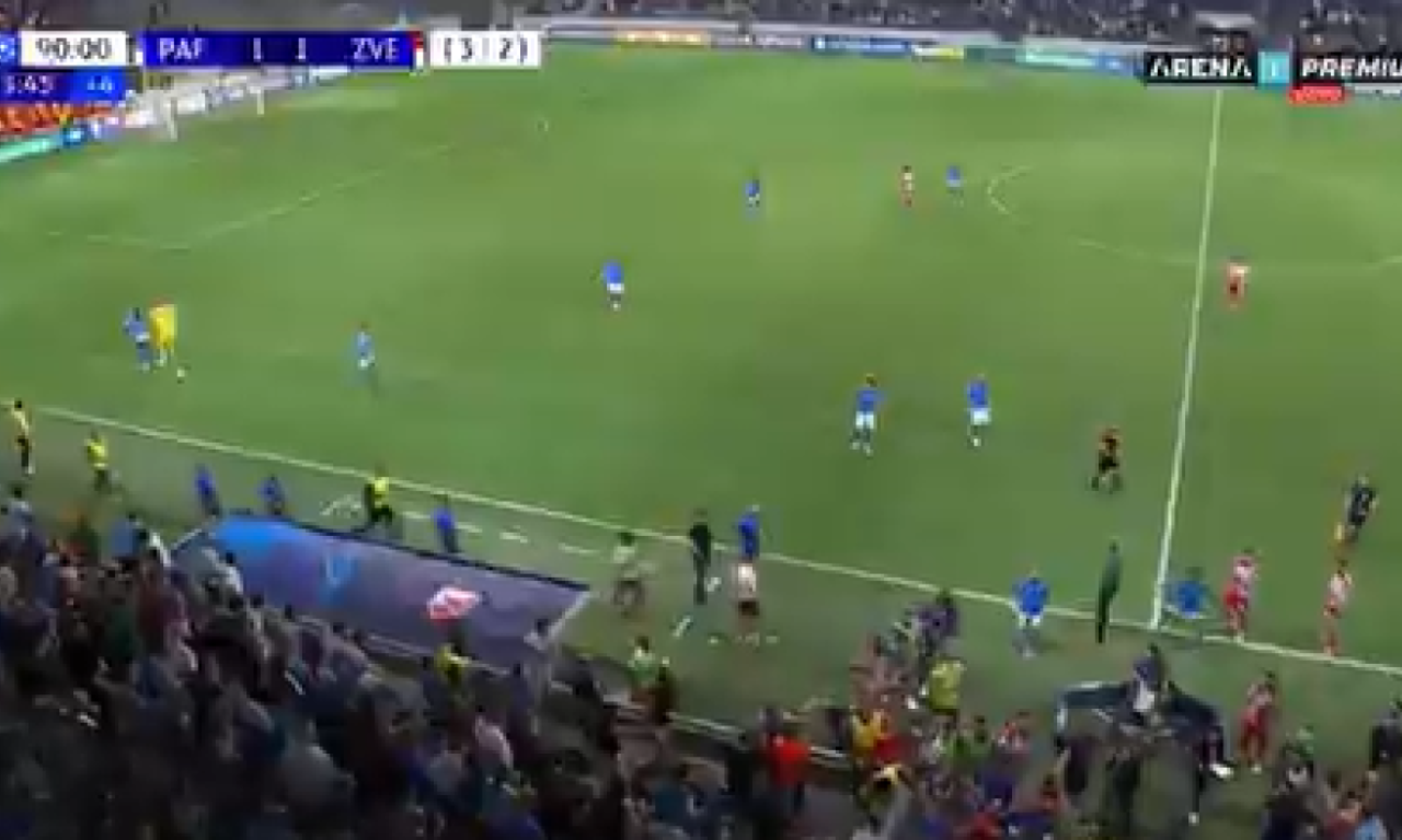 TUČA KOD TUENLA NA KRAJU MEČA NA KIPRU Evo kakav je haos ispao (VIDEO)