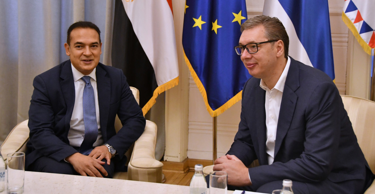 VUČIĆ SE OPROSTIO OD AMBASADORA EGIPTA: "Želim vam puno uspeha u daljem radu"