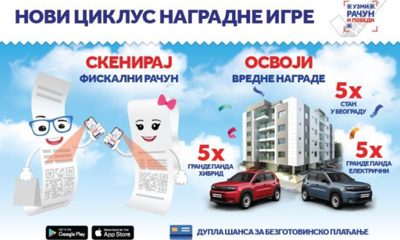SRBI NAVALILI NA BESPLATNE STANOVE! Pogledajte koliko je već računa poslato za nagradnu igru "Uzmi račun i pobedi"