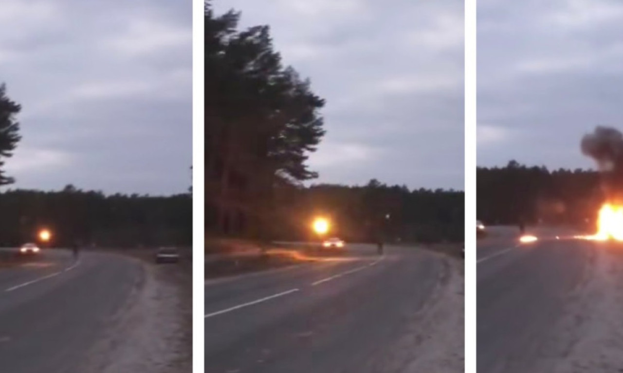 ŠTA JE OVO? VATRENA LOPTA IZ ŠUME UDARA U AUTOMOBIL Misterija izazvala paniku na mrežama (VIDEO)