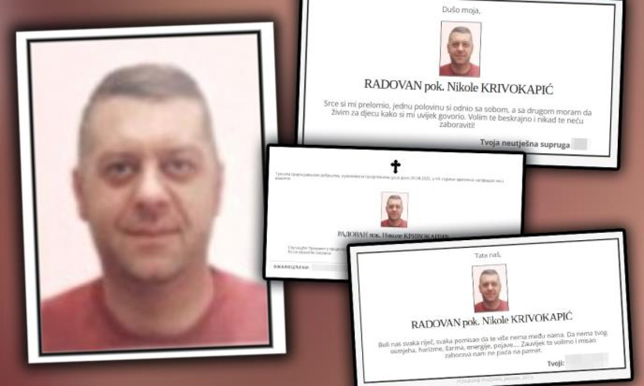 PORODICA SE OPRAŠTA OD UBIJENOG RADOVANA KRIVOKAPIĆA Škaljarac danas sahranjen u Kotoru