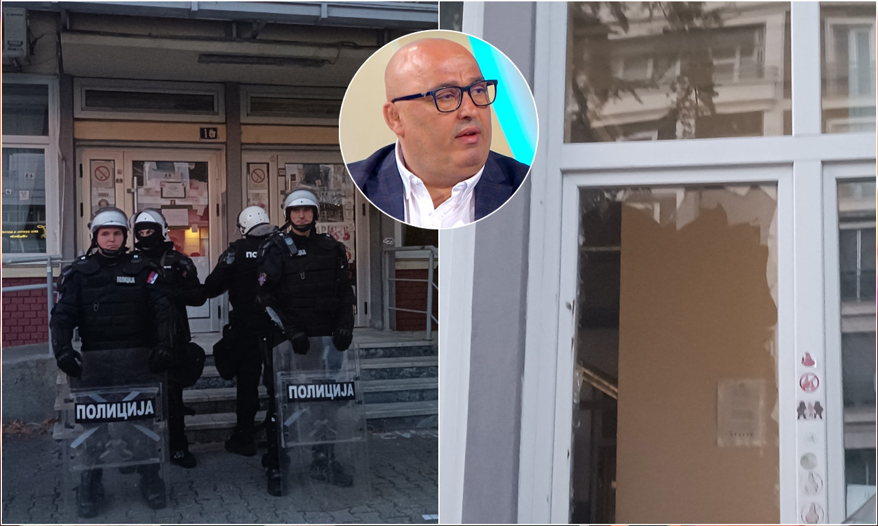 DEKAN PATRIK DRID UŠAO NA DIF KROZ PROZOR Blokaderi su još uvek u zgradi fakulteta - stigla i policija
