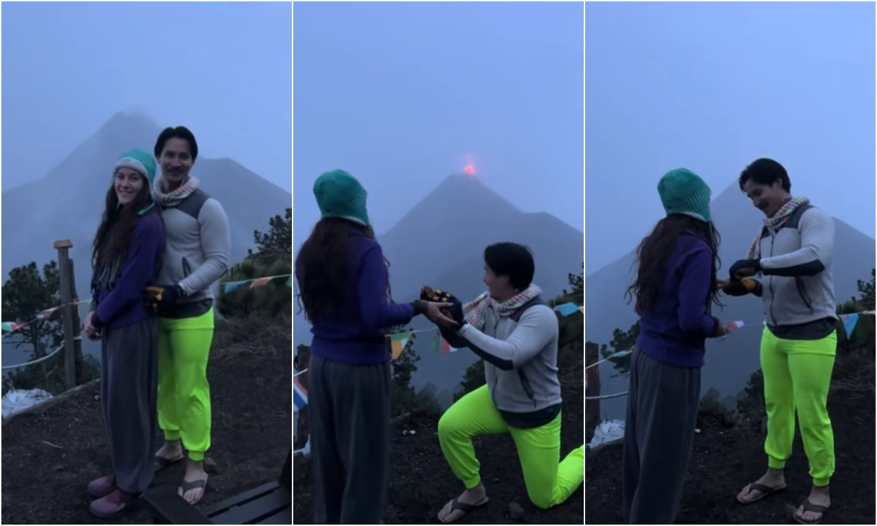 KLEKNUO PRED DEVOJKU, A ONDA JE PRIRODA UMEŠALA PRSTE! Pogledajte prosidbu koja je zapalila mreže (VIDEO)