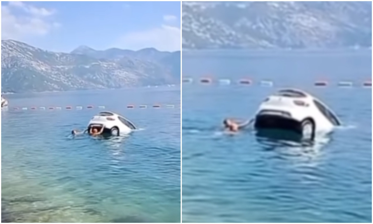 AUTOMOBIL U JADRANU! Ljudi očajnički pokušavaju da ga zaustave,ali on tone kao Titanik! Pogledajte neverovatan VIDEO
