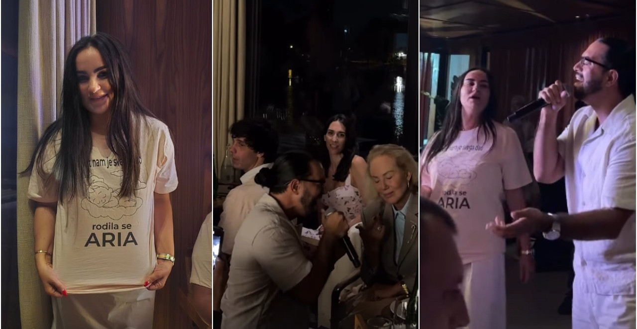 TEODOSIĆ I JELISAVETA U TRANSU, ADIL PEVA BRENI NA UVO Pogledajte kako je Filip proslavio rođenje malene Arie (VIDEO)