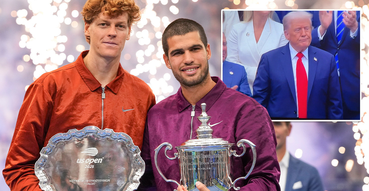 TRAMP UŽIVO GLEDAO MEČ SINER - ALKARAZ I PRAVIO GRIMASE! Vrlo je jasno za koga je navijao (VIDEO)