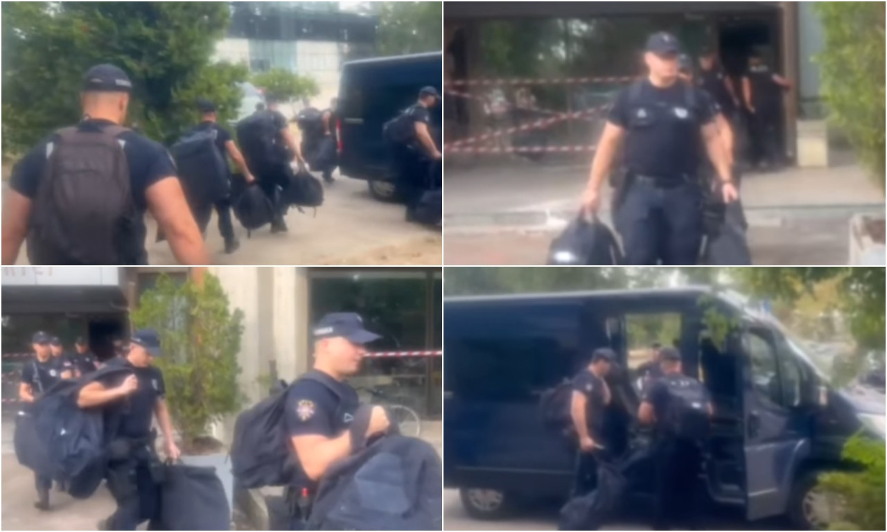 FILOZOFSKI U NOVOM SADU KONAČNO PRORADIO Otvorena i sezona ispita! Pogledajte kako policija napušta fakultet (VIDEO)