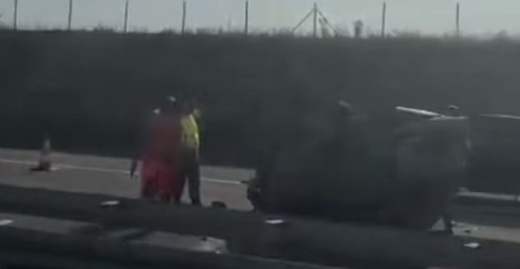 PREVRNUT AUTOMOBIL, IMA POVREĐENIH Pogledajte snimak nesreće kod Lajkovca (FOTO/VIDEO)