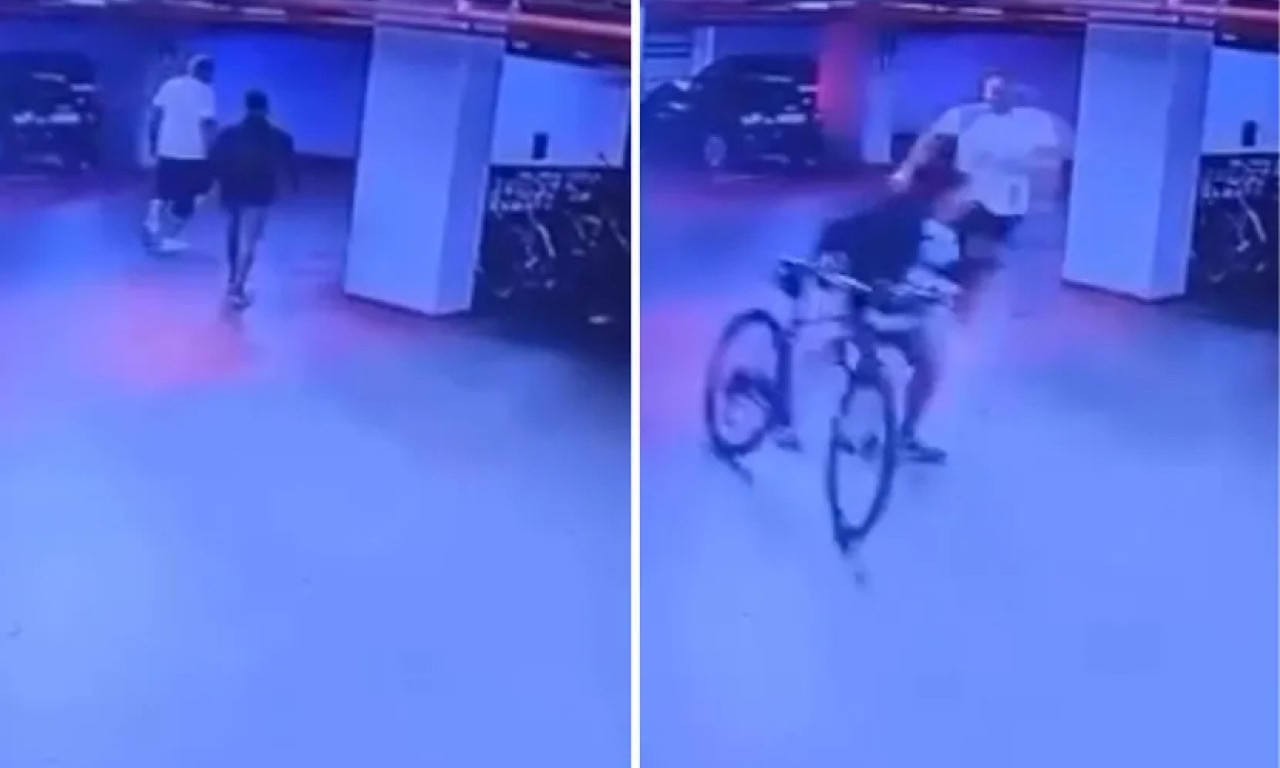 OTEO ČOVEKU BICIKL, PA GA TUKAO Neverovatne scene u garaži na Novom Beogradu!