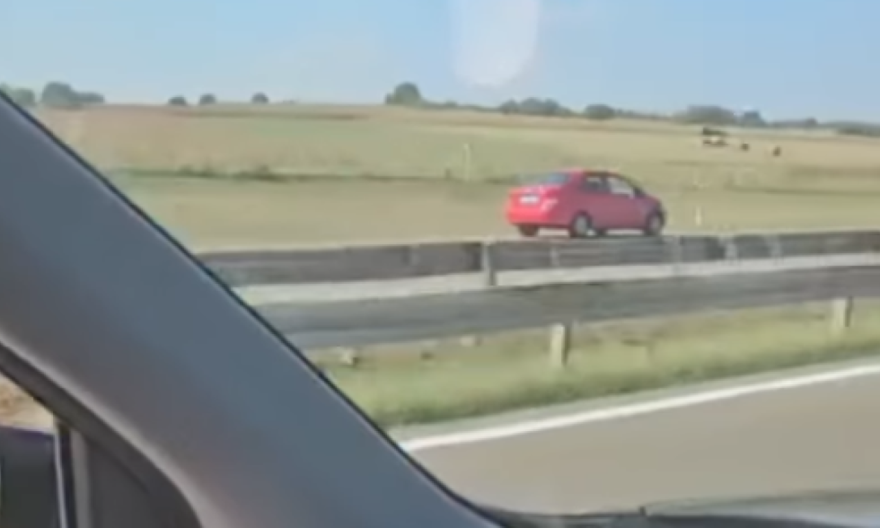 UPOZORENJE VOZAČIMA NA AUTO-PUTU Pun gas automobilom u kontra smeru kod Smedereva! (VIDEO)