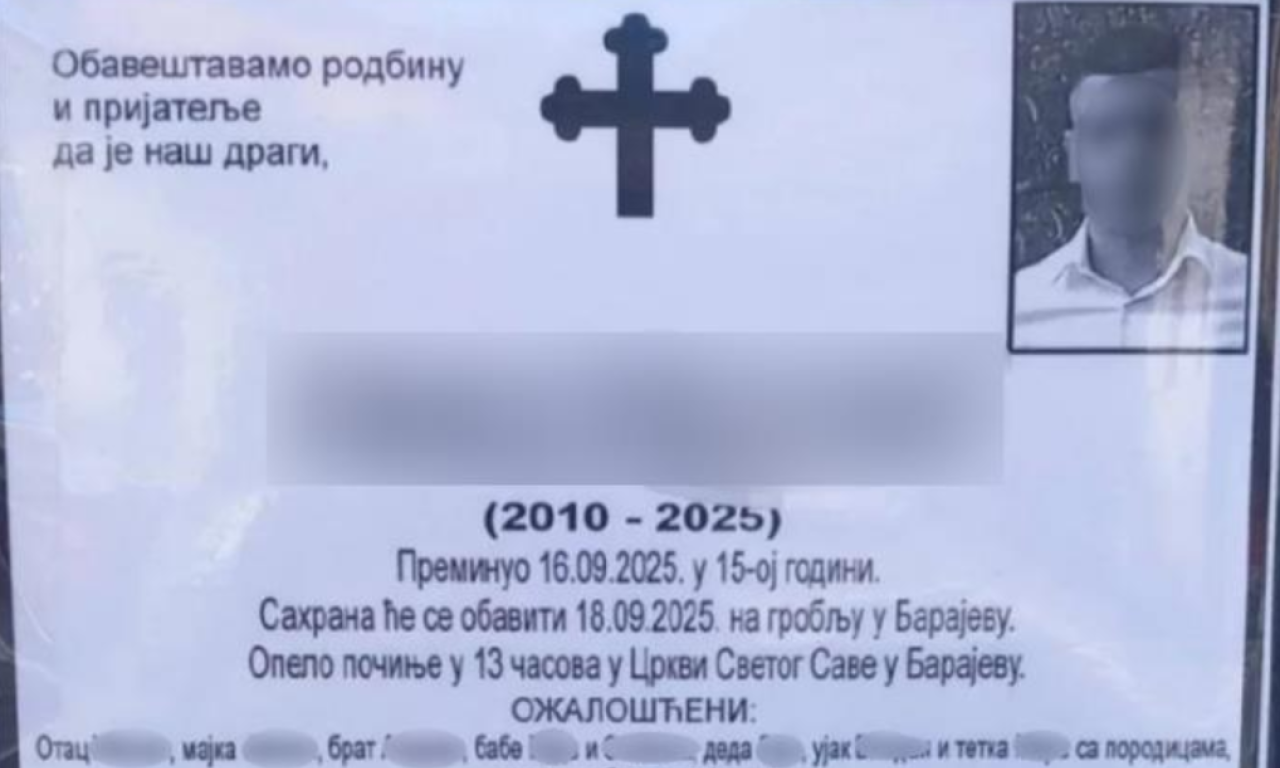 NAJTUŽNIJA UMRLICA U SRBIJI Svi su u suzama zbog tragično nastradalog dečaka iz Barajeva (FOTO)