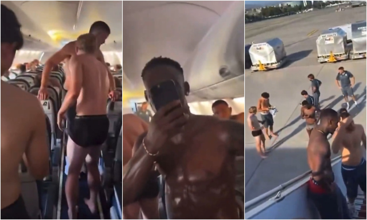 FUDBALERI MONAKA SE SKINULI GOLI U AVIONU! Bizaran snimak postao viralan, evo šta stoji iza ovog divnog prizora (VIDEO)