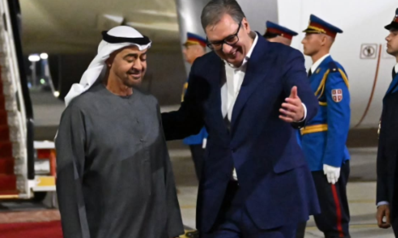 MOHAMED BIN ZAJED STIGAO U SRBIJU Dočekao ga predsednik Vučić, sutra prisustvuje vojnoj paradi! (FOTO)
