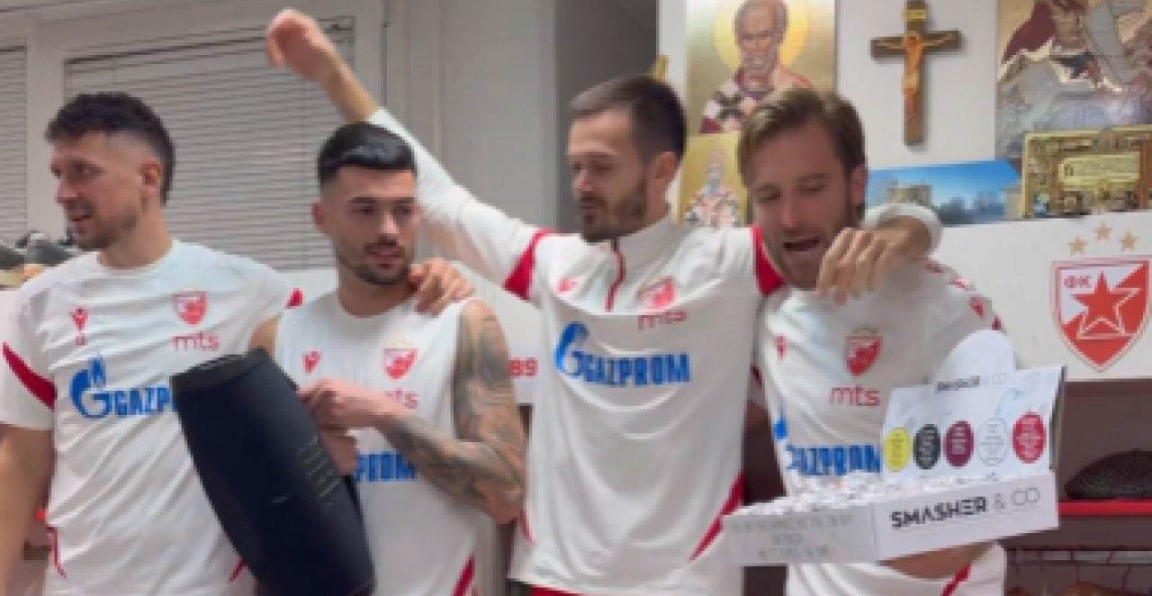 GRMI CECA U ZVEZDINOJ SVLAČIONICI Isplivao video slavlja pobede u derbiju - pogledajte ko je "glavni" (VIDEO)