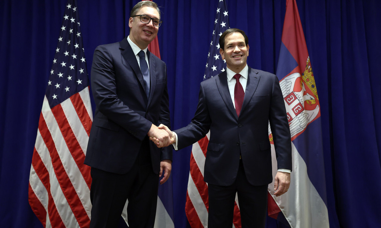 PREDSEDNIK VUČIĆ I AMERIČKI SEKRETAR MARK RUBIO ODRŽALI VAŽAN SASTANAK Ključne su bile dve teme!
