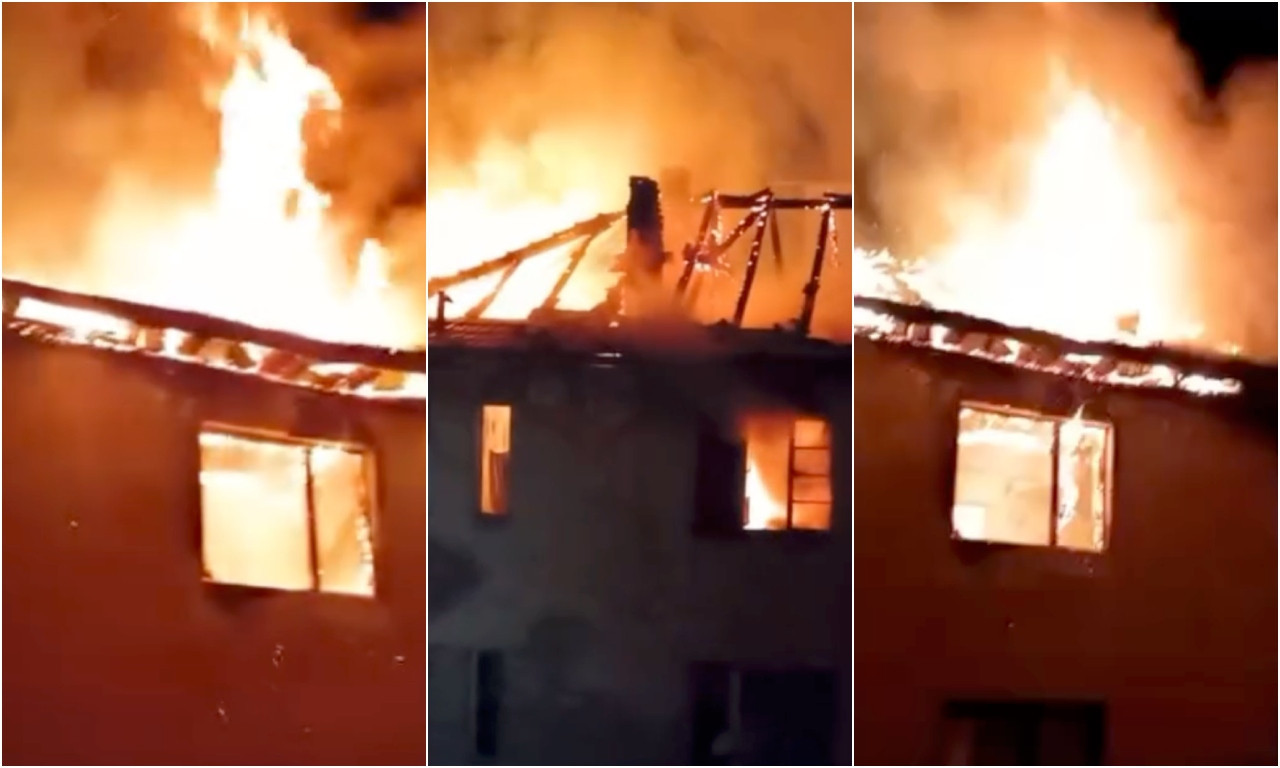 POŽAR GUTA KUĆU U CENTRU VALJEVA Pogledajte kako je pretvara u pepeo, zastrašujuće je (VIDEO)