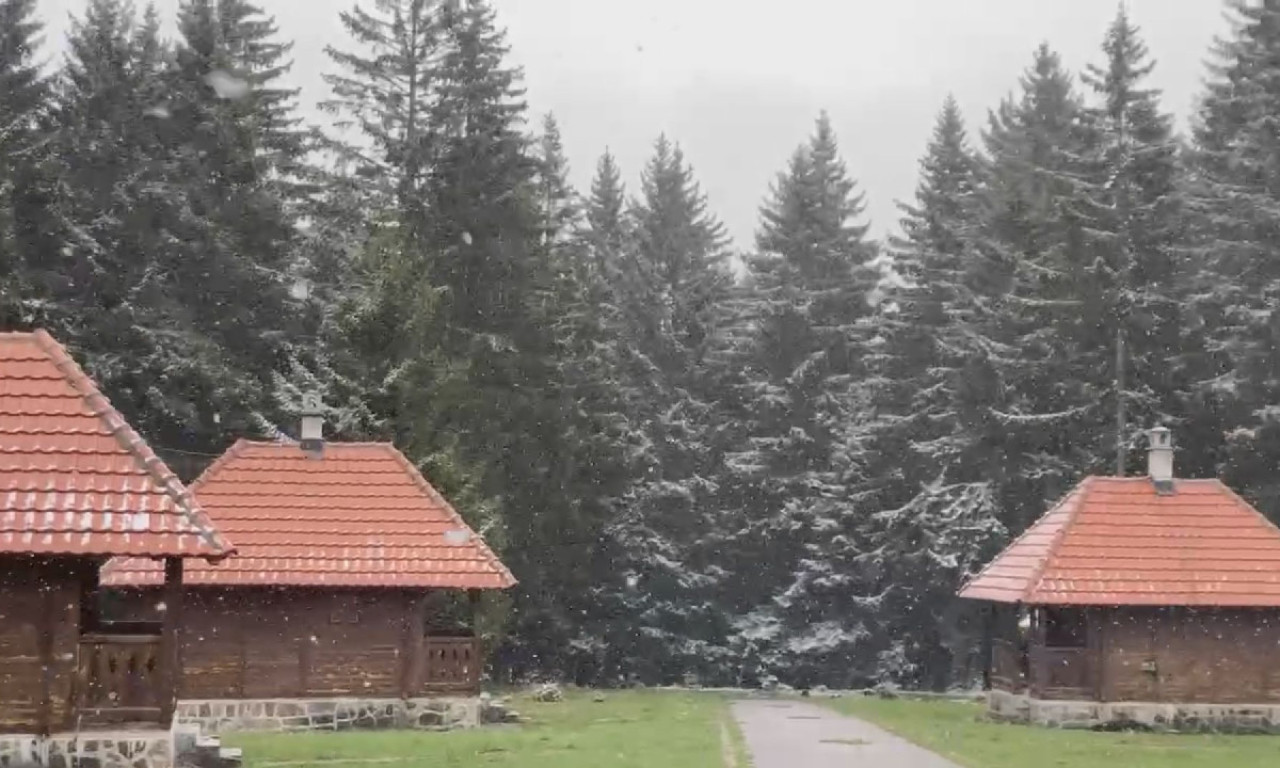 EVO KAKO SU MEŠTANI SELA NA GOLIJI DOČEKALI PRVI SNEG Tek oktobar, a zimska idila u Srbiji već vlada (VIDEO)