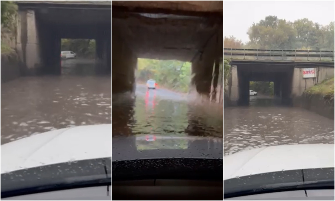 VOZILA ZAROBLJENA KOD AUTO-PUTA Voda paralisala saobraćaj, ne pokušavajte ovuda da prođete (VIDEO)