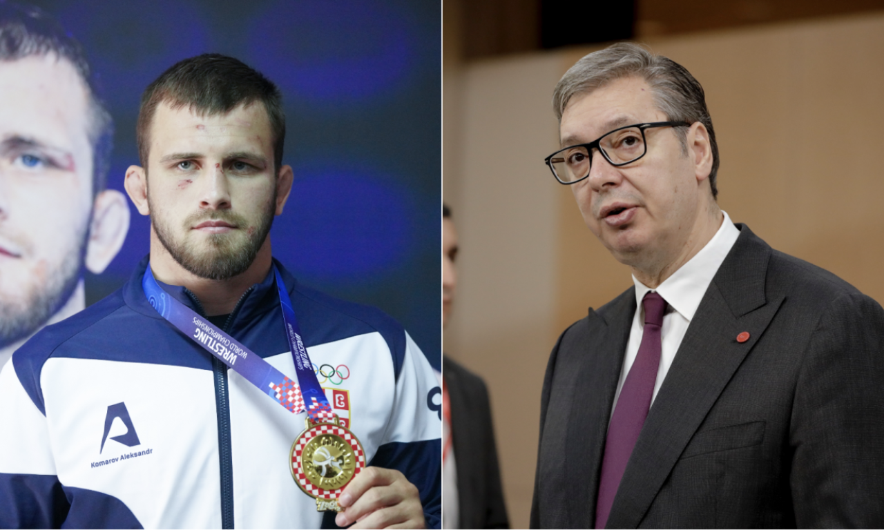VUČIĆ DANAS SA ŠAMPIONOM SVETA "Zlatni" Aleksandar Komarov na sastanku sa predsednikom