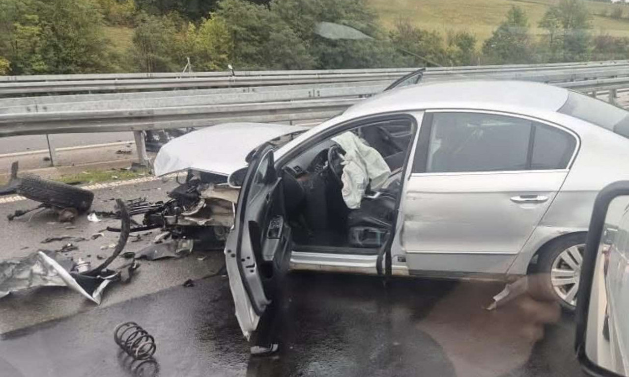 IZGUBIO KONTROLU, PA SE ZAKUCAO U BANKINU Teška saobraćajka na auto-putu Miloš Veliki (FOTO)