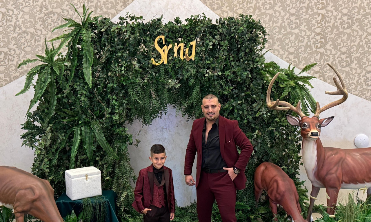 DARKO LAZIĆ SE NA ĆERKINOM ROĐENDANU POJAVIO SA OŽILJKOM NA GLAVI Evo kako izgleda gala slavlje za Srnu (FOTO)