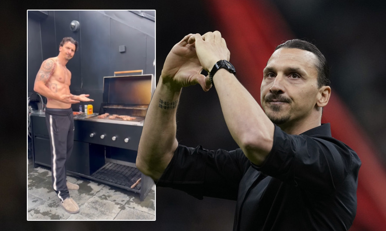 GOLO TELO ZLATANA IBRAHIMOVIĆA, ROŠTILJ I LEPA BRENA! Savršena scena ne post... zato uživajte u prizoru (VIDEO)