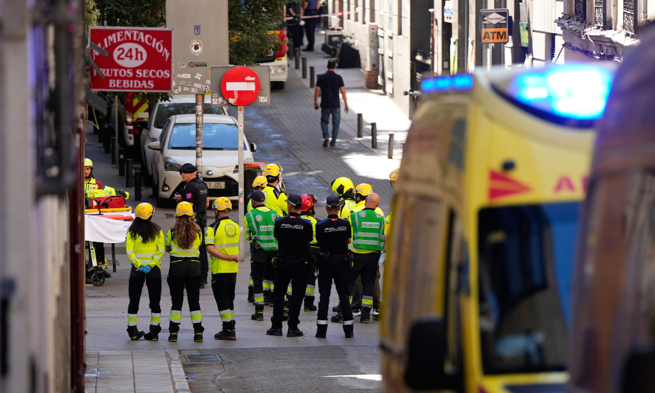 SRUŠILA SE ZGRADA U CENTRU MADRIDA Ima povređenih, hitne službe uz pomoć dronova traže ljude (FOTO/VIDEO)