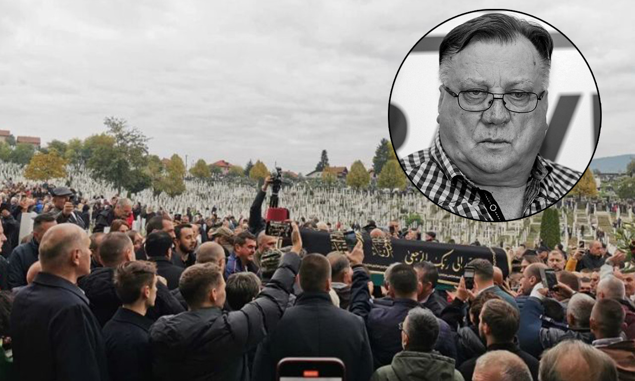 SAHRANJEN HALID BEŠLIĆ "Romanija" odzvanjala grobljem dok su pevača spuštali u grob, sin tiho jecao (FOTO+VIDEO)