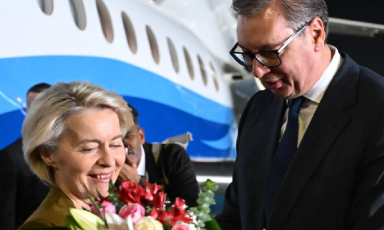 VUČIĆ DOČEKAO FON DER LAJEN: "Svaka njena poseta ima poseban značaj za Srbiju" (FOTO)