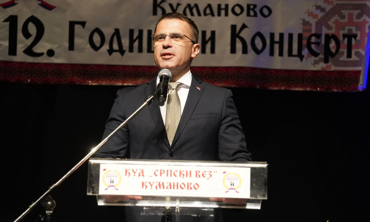 MINISTAR MILIĆEVIĆ U KUMANOVU NA KONCERTU "SRPSKOG VEZA": "Dokaz ljubavi, istrajnosti i vere u ono što jesmo" (FOTO)